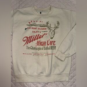 Junk Food Clothing Cream Graphic Crewneck Sweater